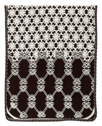 Nendle Latest Cotton Abstarct Design 3 Seater Sofa Cover Set for Living Room (Brown, 2 Pieces)